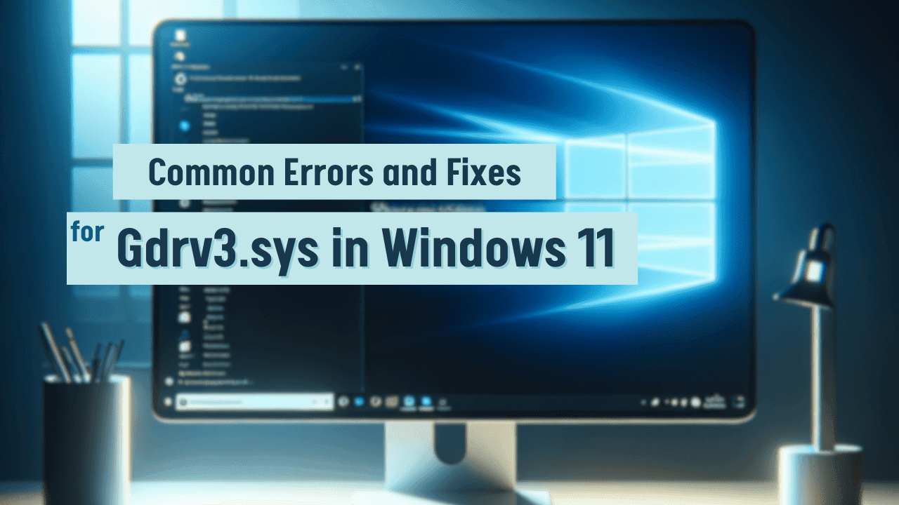 Understanding Gdrv3.sys Windows 11 - Common Errors and Fixes– Msckey