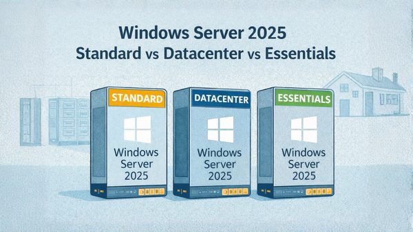 Windows Server 2025 Standard vs Datacenter vs Essentials– Msckey