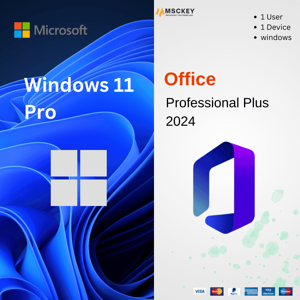 Windows 11 Pro + Office 2024 Professional Plus– msckey