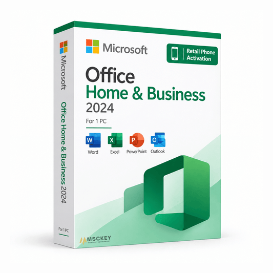 Microsoft Office 2024 Home & Business for PC (Retail Phone Activation)