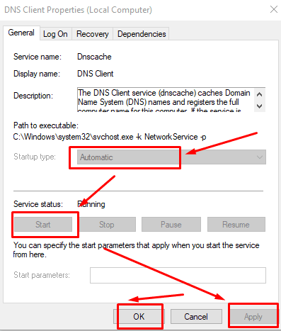 DNS Client Properties
