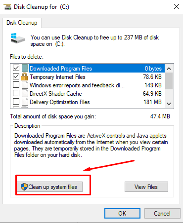 Use Disk Cleanup