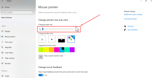 Alter the Size and Color of the Mouse Pointer