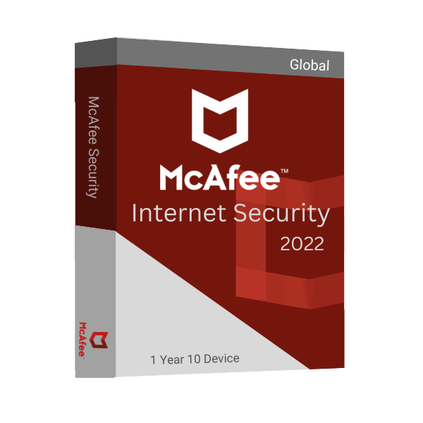 McAfee Internet Security 2022 1 Year 10 Device Global