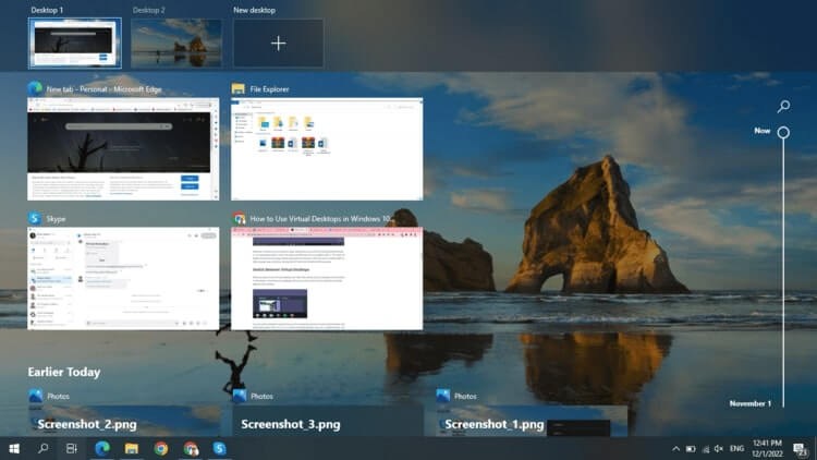 virtual desktops in windows 10