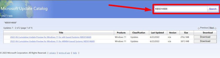 Install the Update Manually to fix 0x800f8011 Windows update error