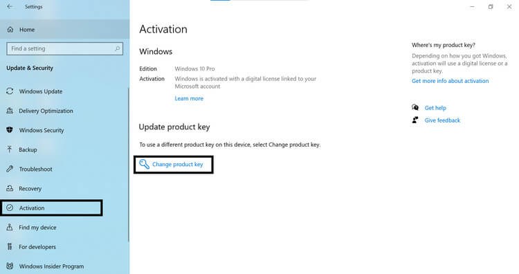 change product key to Upgrade Windows 11 Home to Windows 11 Pro