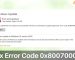 Fix Error Code 0x8007000d